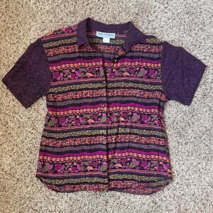 Funky multicolored button down shirt